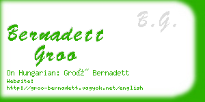 bernadett groo business card